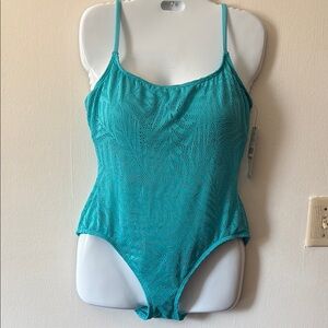 Carmen Marc Valvo Blue One-Piece Swimsuit with Spaghetti Straps